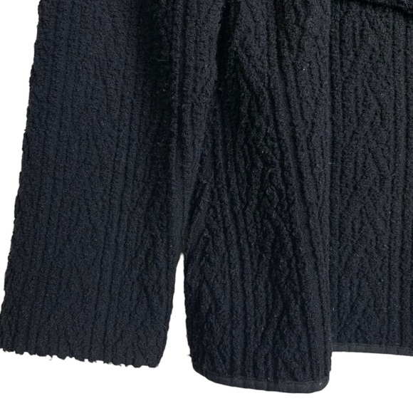 FILSON Women’s Black Wool Jacket Size Medium Cable-Knit  Full Zip Pockets - Picture 12 of 16